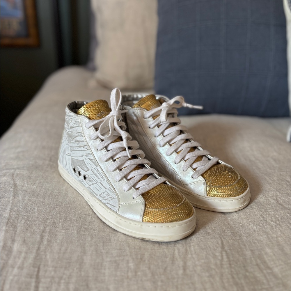 P448 High-Top Sneakers in Dusty Palm and Gold Size 36